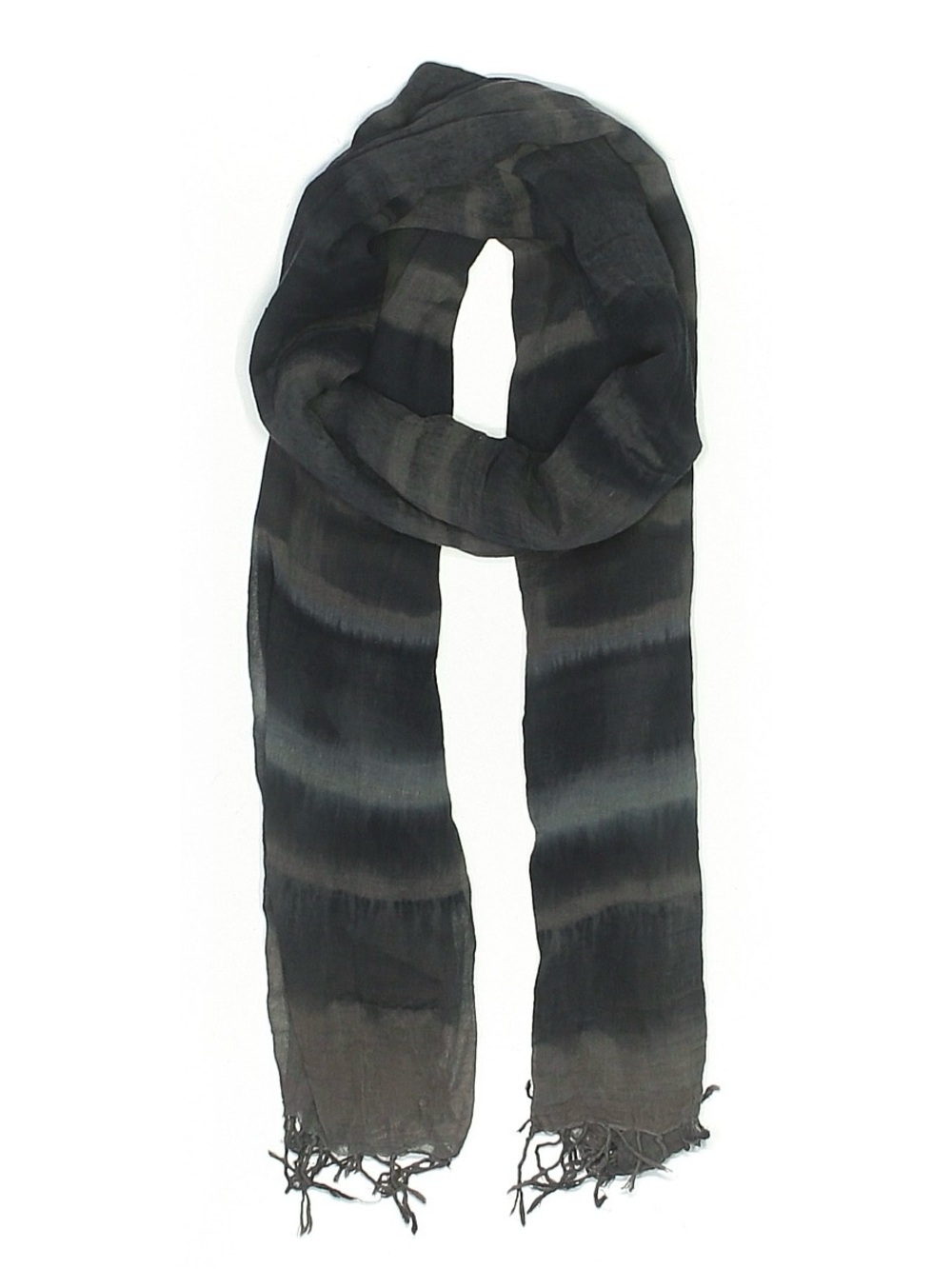 100% cotton Black and Gray Gradient Scarf